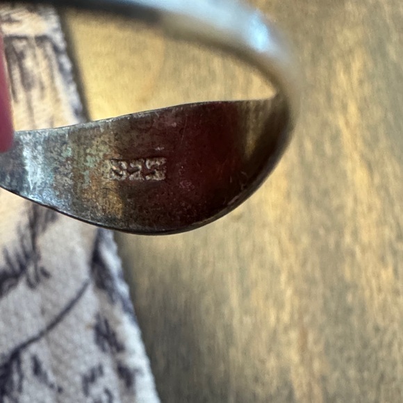 Engraved Sterling Silver Women's Dome Ring size 6.5 - Picture 4 of 4